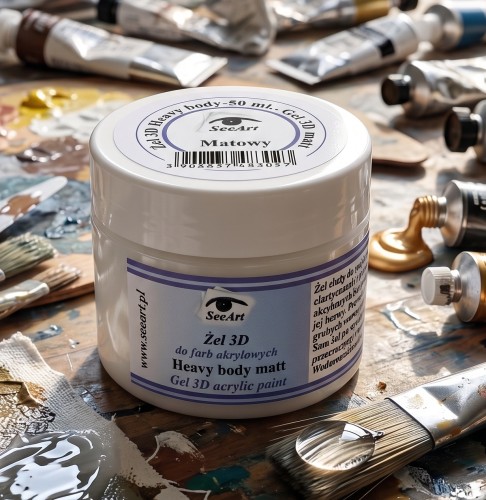 Matowy Żel 3D do Farb Akrylowych SeeArt Heavy Body Matt 50ml opakowanie.jpg